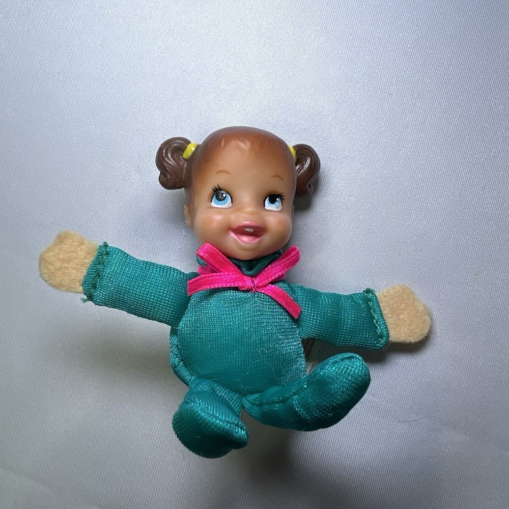 Vintage Teeny‎ Tiny Tumbles Surprise Doll Blue Girl 1996 Toy Biz Inc Brunette